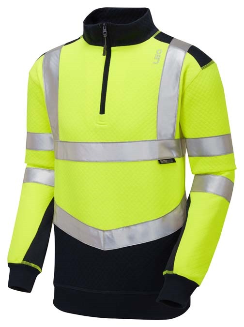 TAPELEY Leo EcoViz Dual Colour 1/4 Zip Sweatshirt